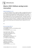 Tekster til midfaste søndag fra Bibelen 2020