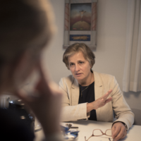 Biskop Marianne Gaarden møde i bispegården