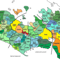 Kort over stiftet sognegrænser