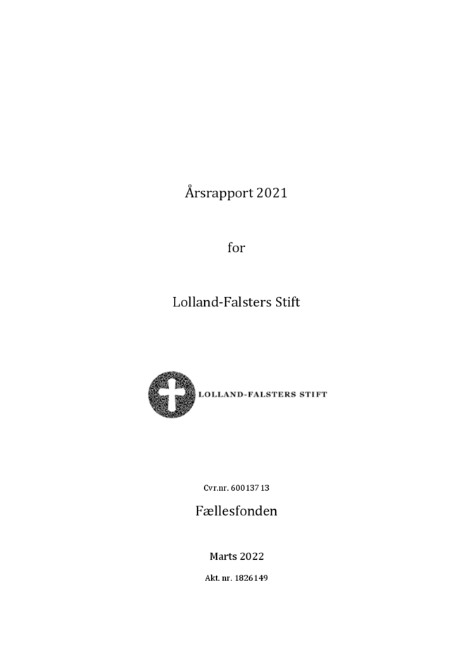 Lolland-Falsters stift årsrapport 2021 - Fællesfondsregnskabet.pdf
