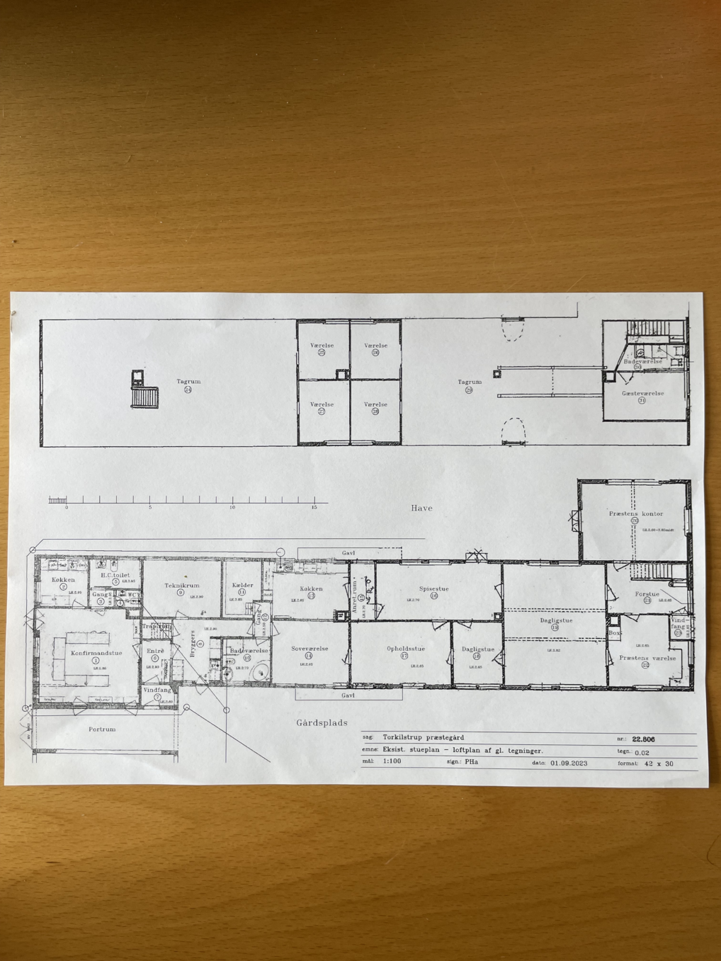 Plantegning Torkilstrup præstegård