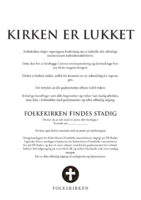 Kirken er lukket plakat LF med kontakt