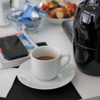 Møde genrebillede med kaffekop