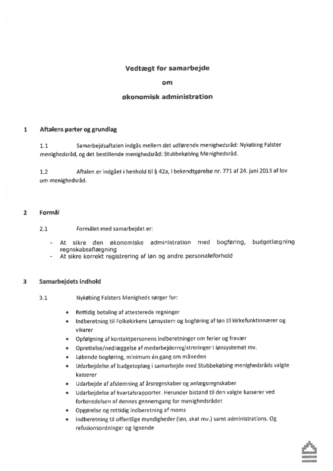 Samarbejdsaftale Stubberup 2024