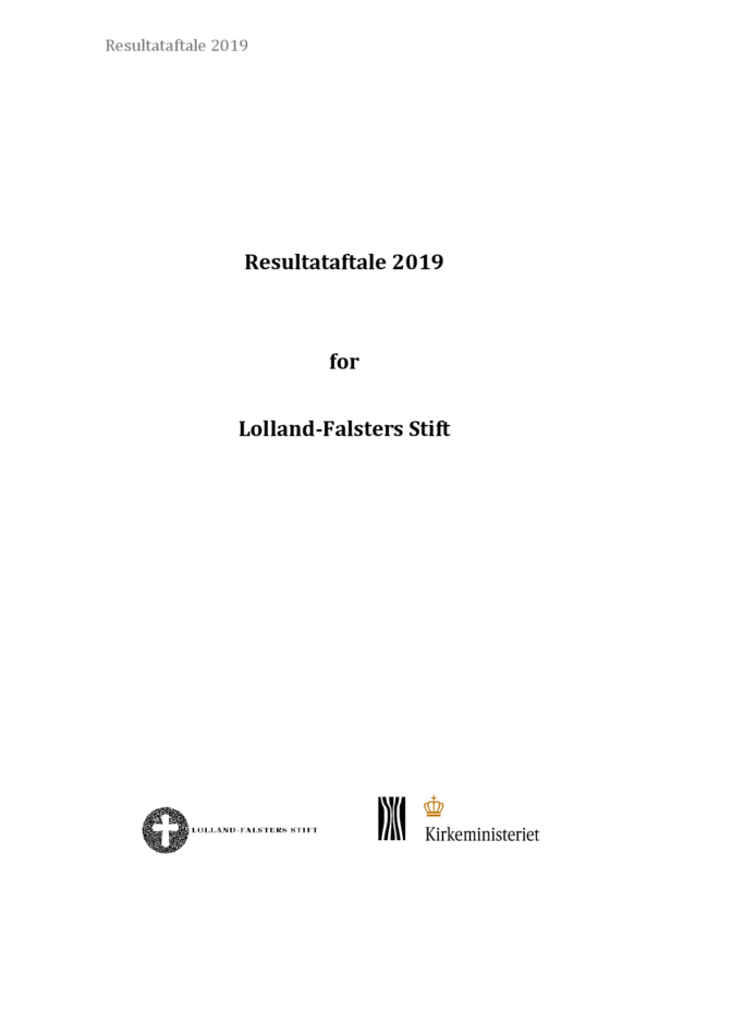 Resultataftale 2019 for Lolland-Falsters Stift