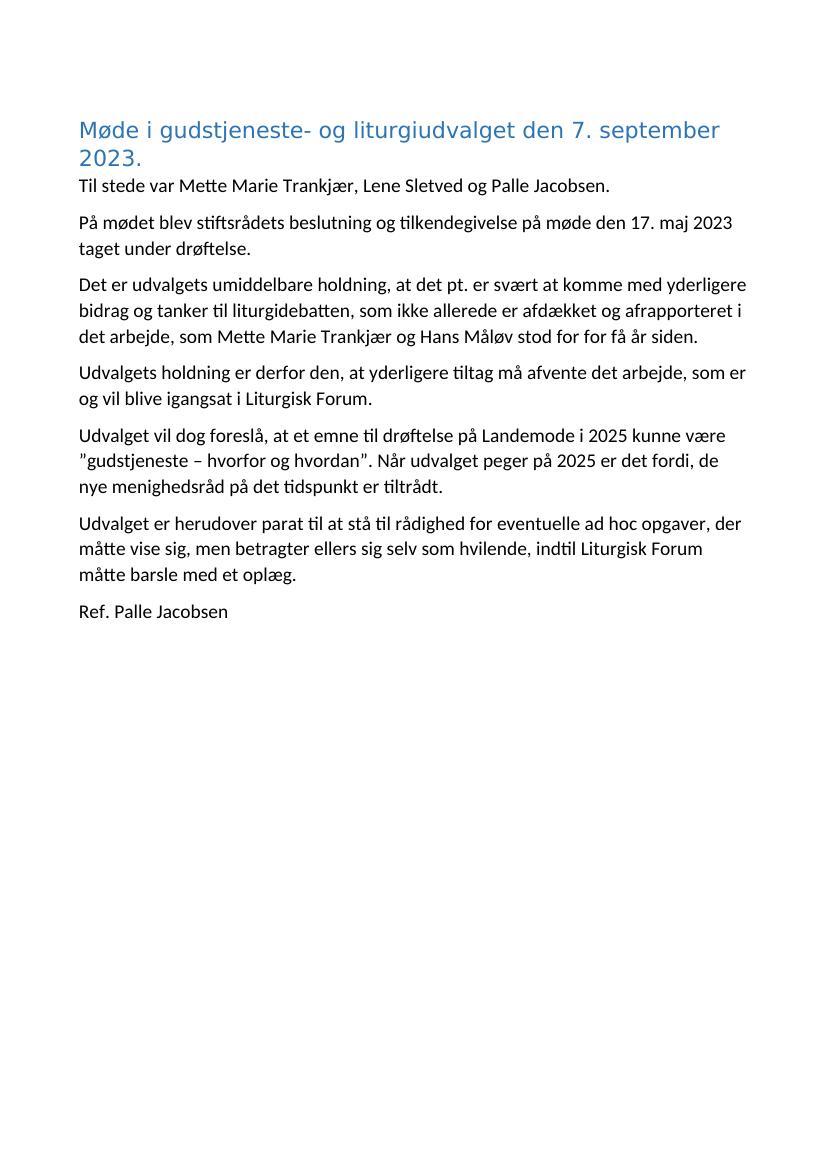 Referat gudstjeneste- og liturgi udvalget 7.9.2023.docx