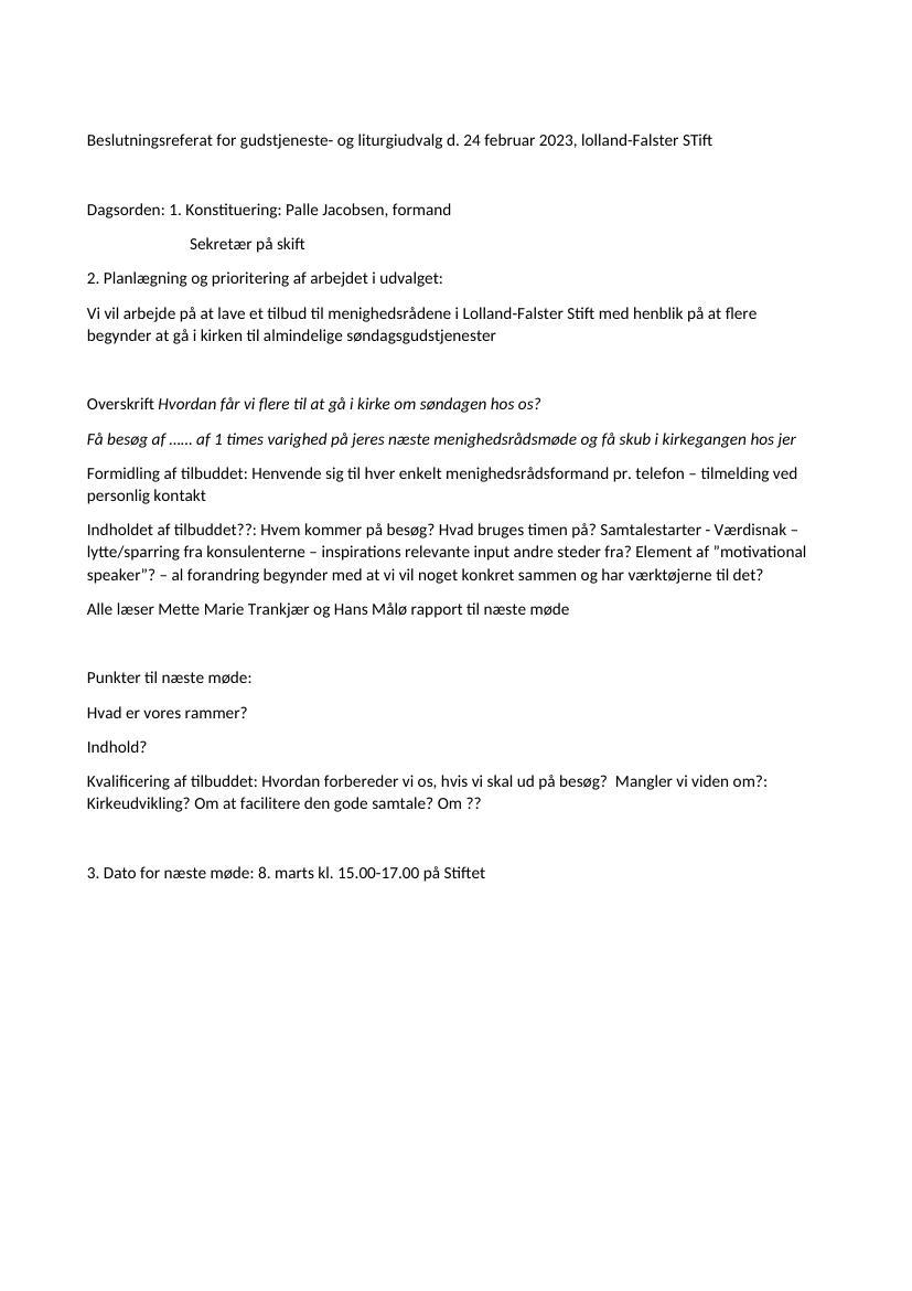 Beslutningsreferat for gudstjeneste- og liturgiudvalget i LFstift 24 februar 2023.docx