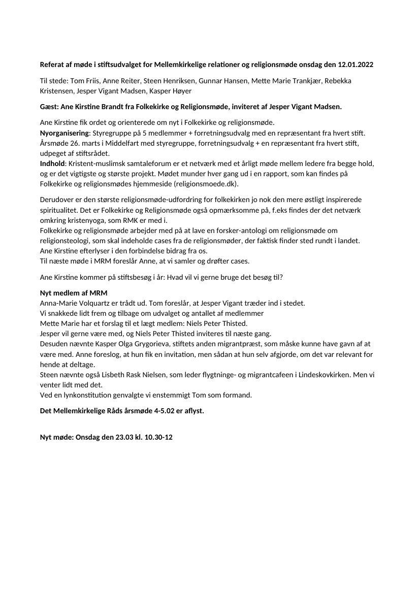 Referat af møde i stiftsudvalget for Mellemkirkelige relationer og religionsmøde onsdag den 12.01.2022.docx