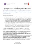 Program for DSUK-LF tur til Hamborg september 2020