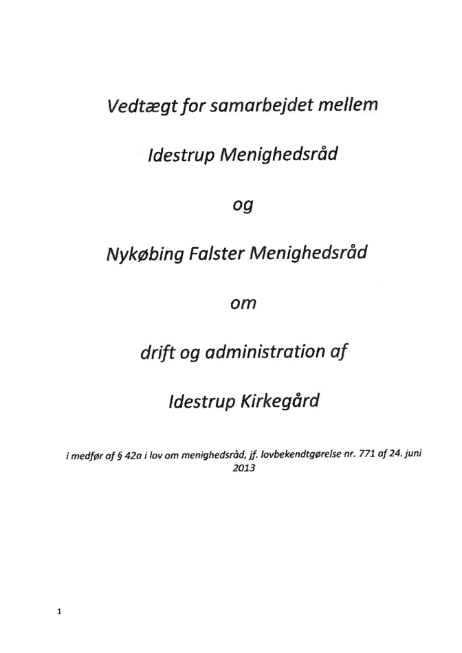 Samarbejdsaftalen mellem Idestrup og Nykøbing Falster 1. januar 2024