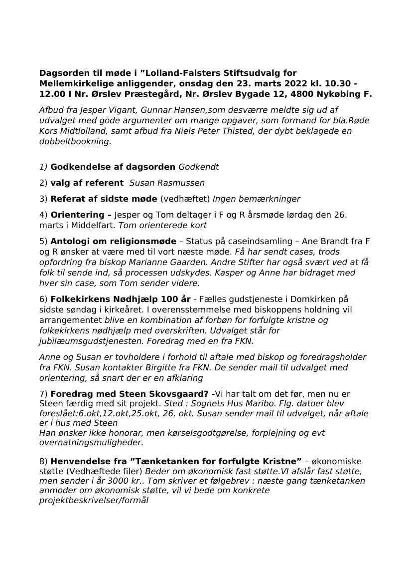 Referat fra Det Mellemkirkelige Stiftsudvalgs møde 23. marts 2022 Lolland-Falsters Stift.docx