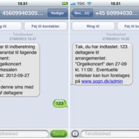 Kirketælling sms